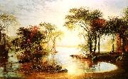 Jasper Cropsey Sunset Sailing oil painting picture wholesale
